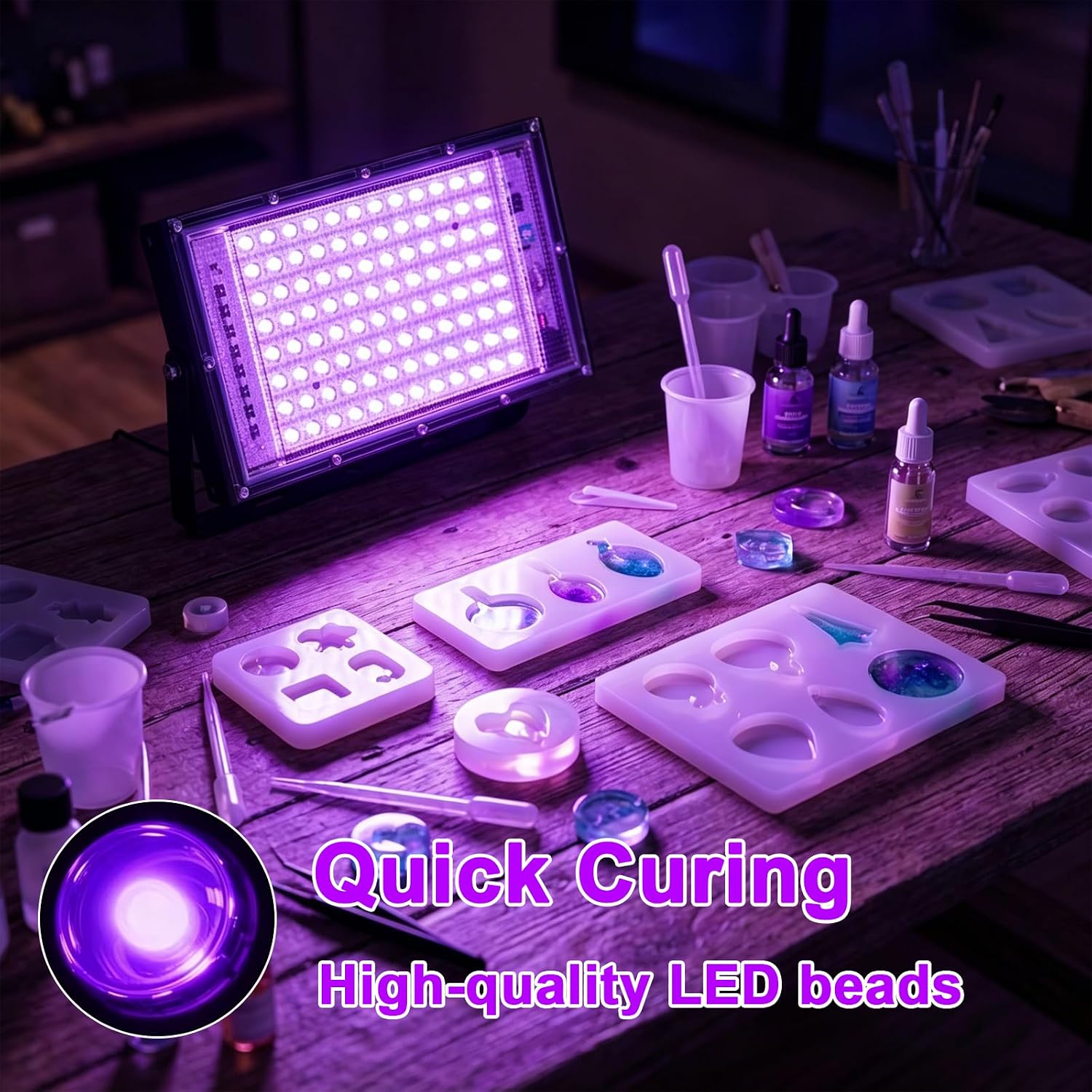Feghezja 100W UV resin lamp with 96 LEDs and adjustable bracket - 4