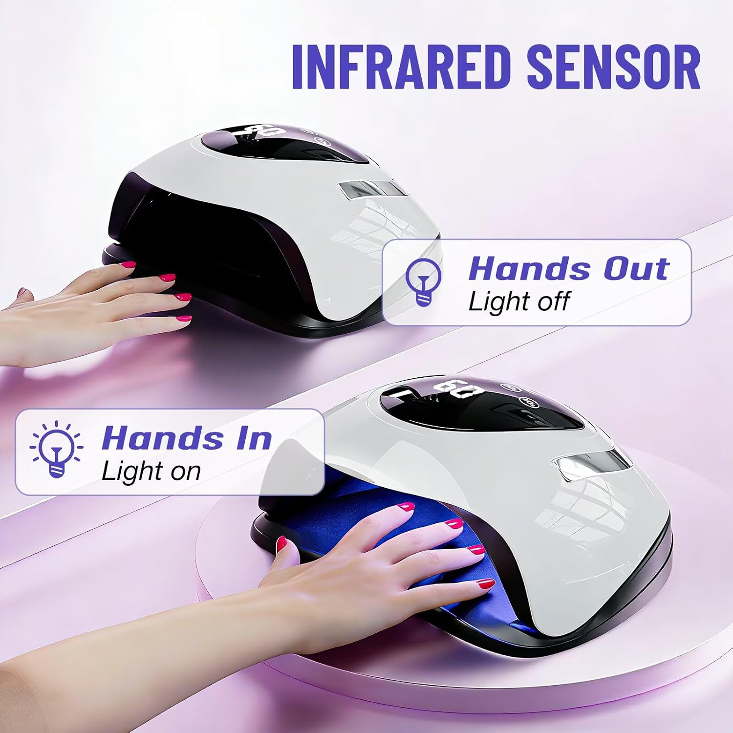 LadyMisty 268W UV LED nail lamp with LCD display and handle - 4