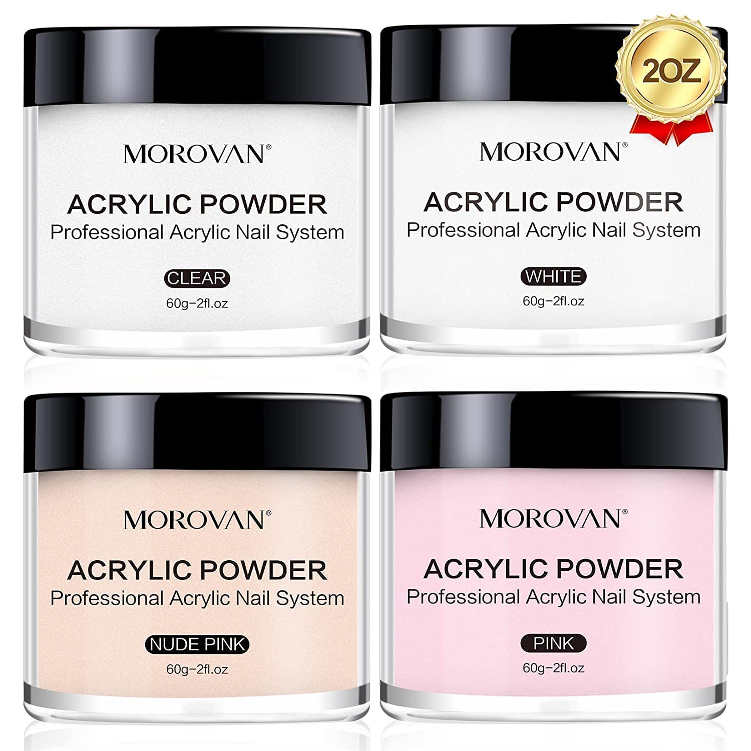 4 color acrylic nail powder set for DIY extensions
