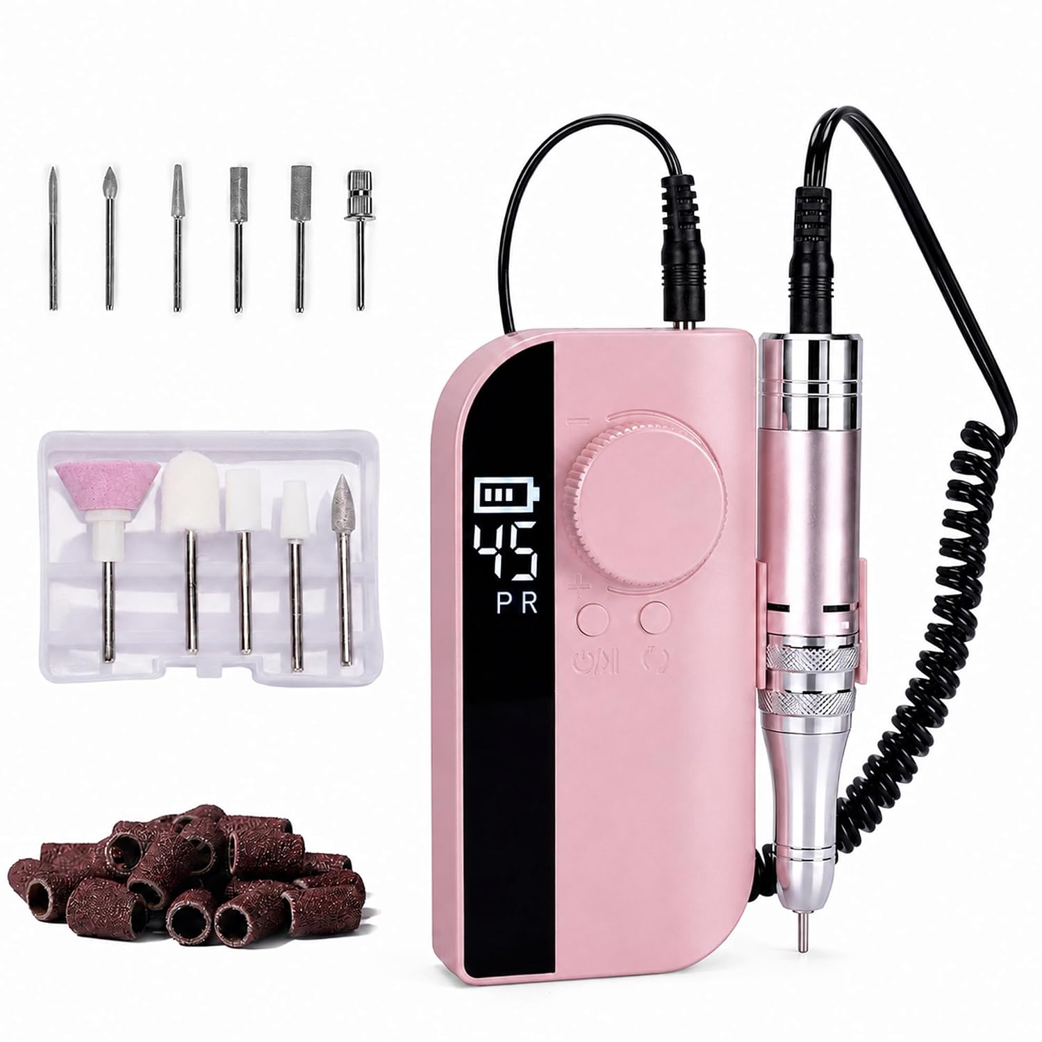 45,000 RPM Cordless Nail Drill — Rechargeable Manicure Kit