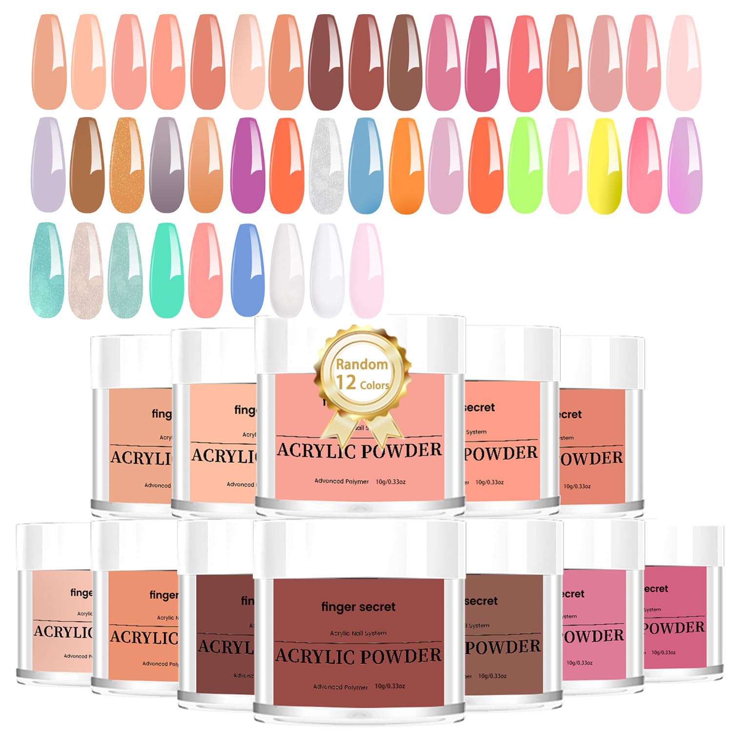 Mystery Acrylic Powder Set: 12 Mini Salon Colors