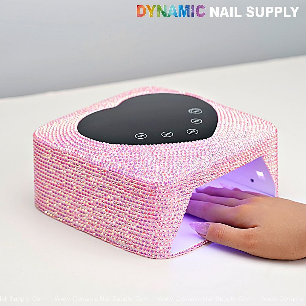 Pink rhinestone 72W cordless lamp - 2