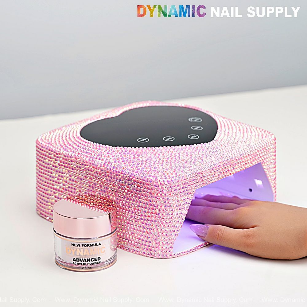 Pink rhinestone 72W cordless lamp - 3