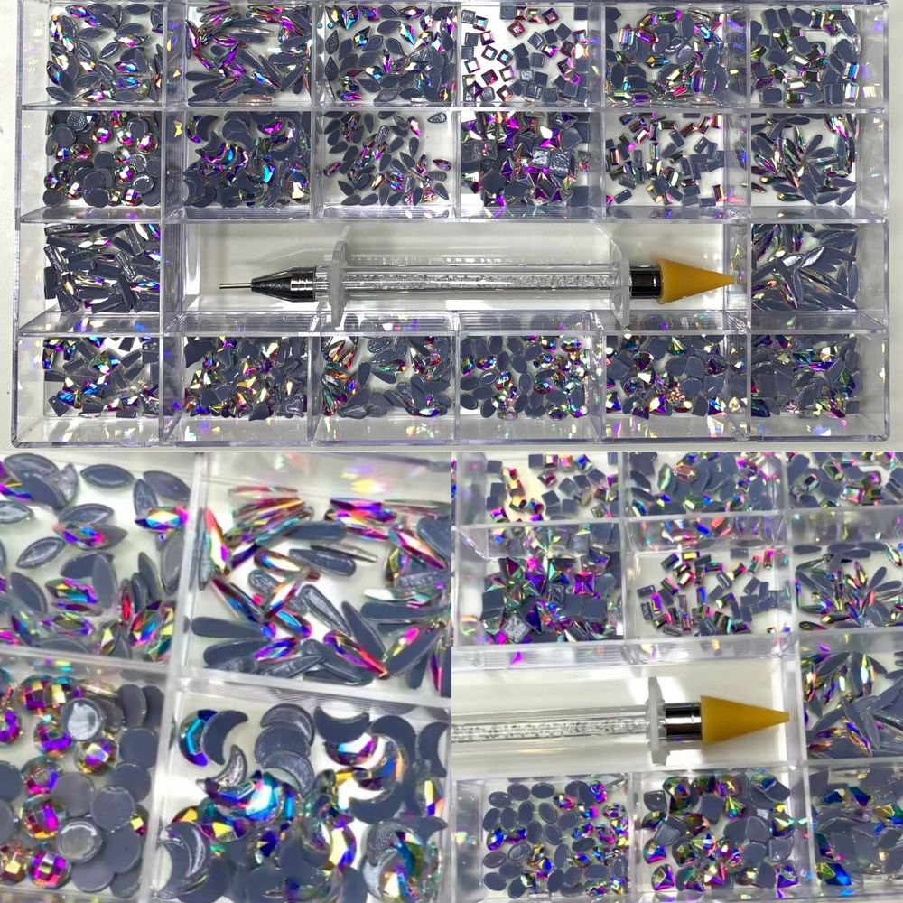 iridescent AB crystal rhinestones kit - 4