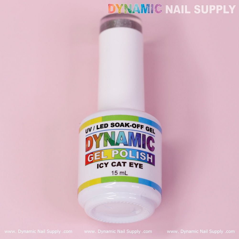 Silver reflective cat eye gel polish - 7
