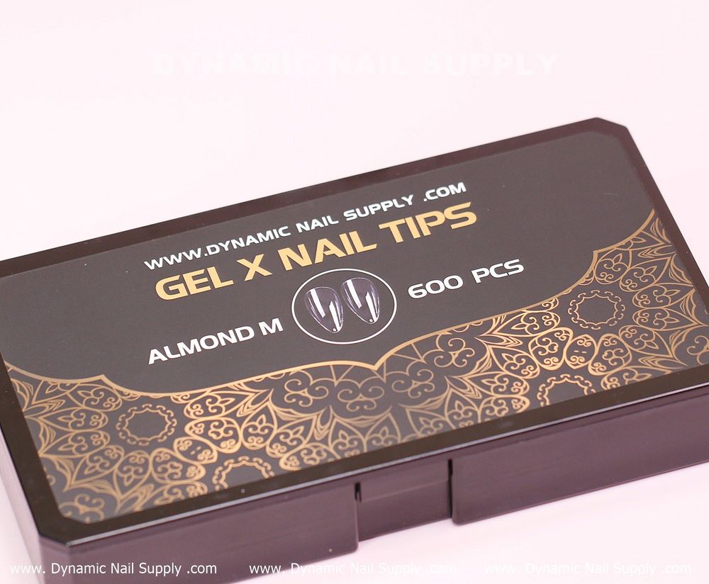 Soft Gel X Almond Tips — 600pc Medium Almond Set